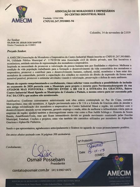 REUNIÃO COM O DIRETOR PRESIDENTE DA COMEC 