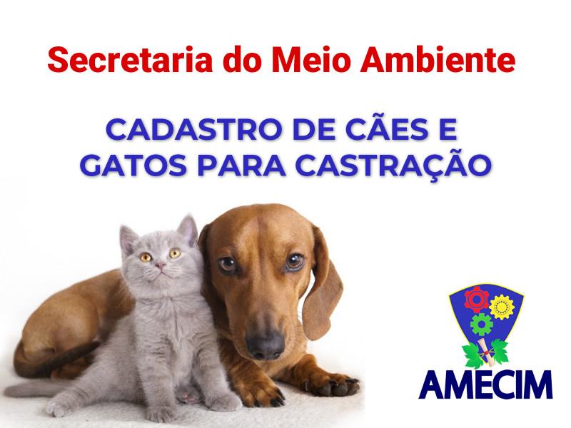 CADASTRO DE CÃES E  GATOS PARA CASTRAÇÃO