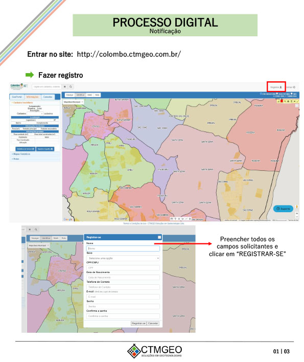 Confira como abrir seu processo digital referente a notificação do Georreferenciamento sem sair de casa